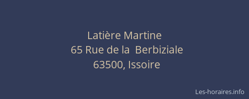 Lati&egrave;re Martine