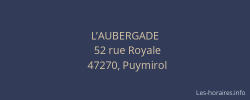 L’AUBERGADE