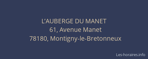 L’AUBERGE DU MANET