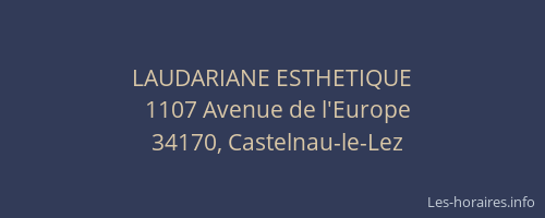 LAUDARIANE ESTHETIQUE