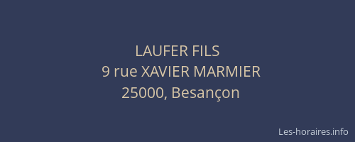 LAUFER FILS