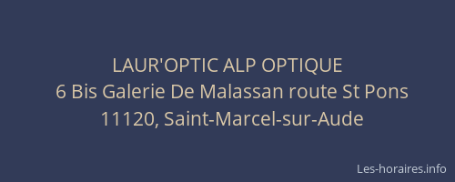 LAUR'OPTIC ALP OPTIQUE