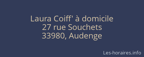 Laura Coiff' à domicile