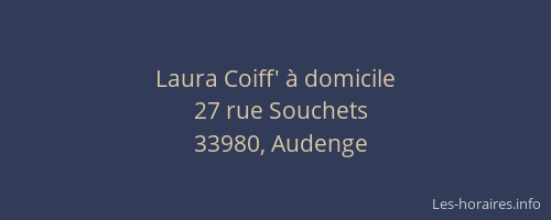 Laura Coiff' &agrave; domicile