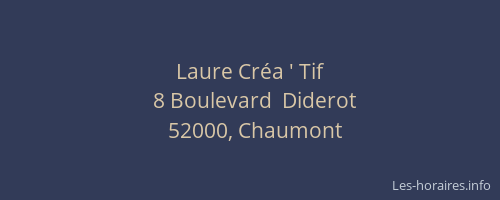 Laure Cr&eacute;a ' Tif