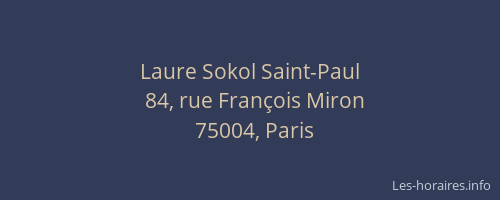 Laure Sokol Saint-Paul