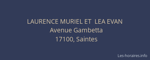 LAURENCE MURIEL ET  LEA EVAN