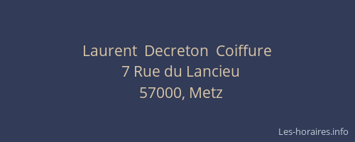 Laurent  Decreton  Coiffure