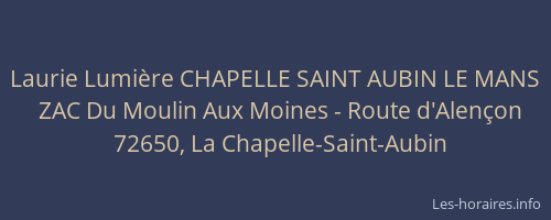 Laurie Lumière CHAPELLE SAINT AUBIN LE MANS