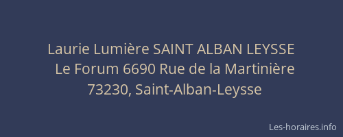 Laurie Lumière SAINT ALBAN LEYSSE