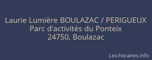 Laurie Lumière BOULAZAC / PERIGUEUX