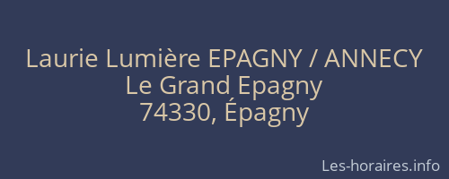 Laurie Lumière EPAGNY / ANNECY