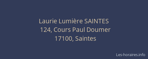 Laurie Lumière SAINTES