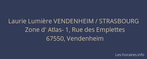 Laurie Lumière VENDENHEIM / STRASBOURG