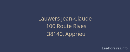 Lauwers Jean-Claude