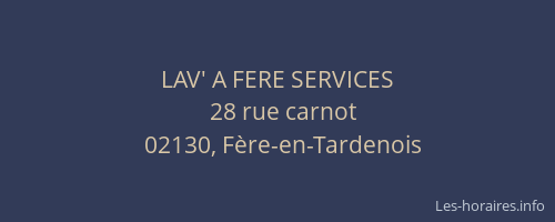 LAV' A FERE SERVICES