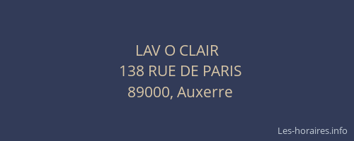 LAV O CLAIR