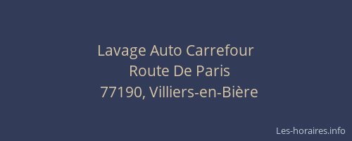 Lavage Auto Carrefour