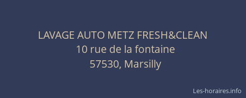 LAVAGE AUTO METZ FRESH&CLEAN
