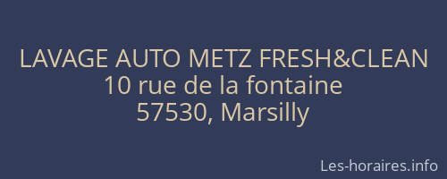 LAVAGE AUTO METZ FRESH&CLEAN