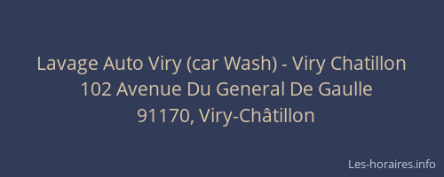 Lavage Auto Viry (car Wash) - Viry Chatillon