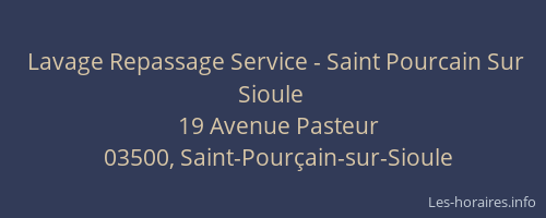 Lavage Repassage Service - Saint Pourcain Sur Sioule
