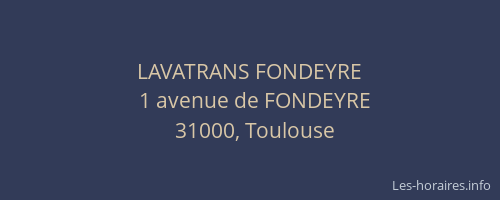 LAVATRANS FONDEYRE