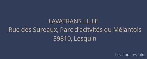 LAVATRANS LILLE