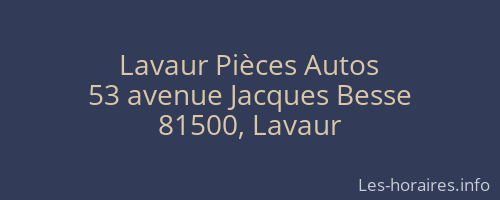 Lavaur Pièces Autos