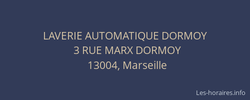 LAVERIE AUTOMATIQUE DORMOY