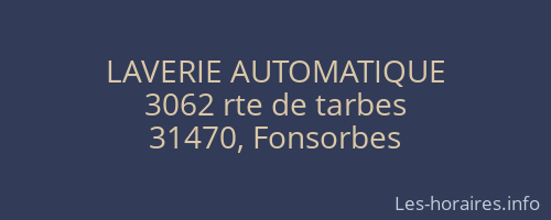 LAVERIE AUTOMATIQUE
