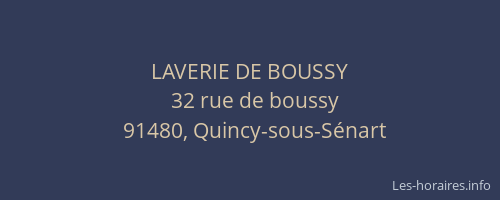 LAVERIE DE BOUSSY