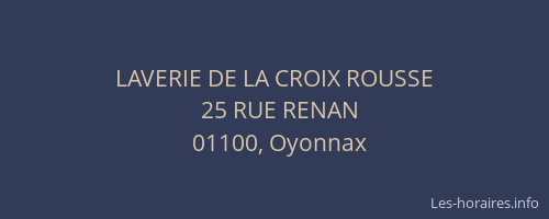 LAVERIE DE LA CROIX ROUSSE