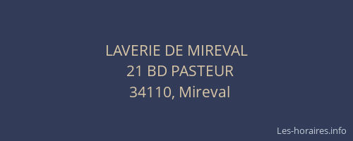 LAVERIE DE MIREVAL