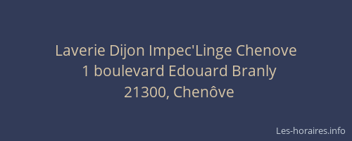 Laverie Dijon Impec'Linge Chenove