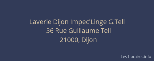 Laverie Dijon Impec'Linge G.Tell