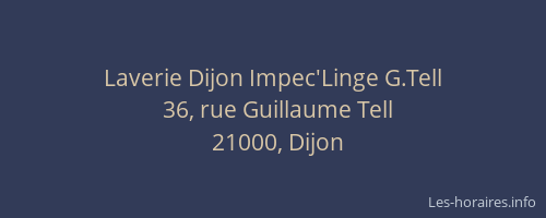 Laverie Dijon Impec'Linge G.Tell