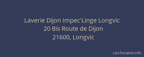 Laverie Dijon Impec'Linge Longvic