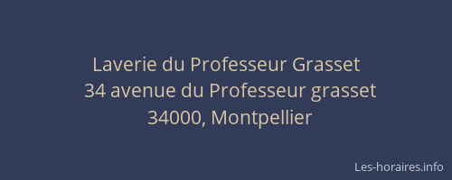 Laverie du Professeur Grasset