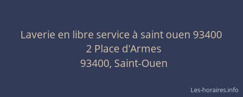 Laverie en libre service à saint ouen 93400