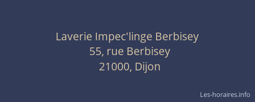 Laverie Impec'linge Berbisey