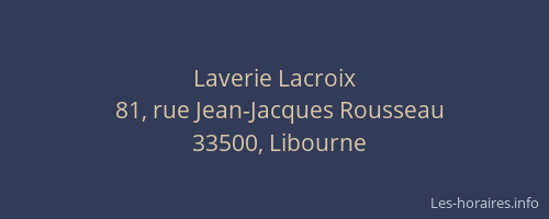Laverie Lacroix