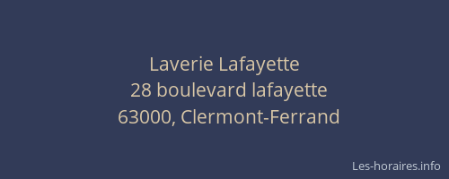 Laverie Lafayette