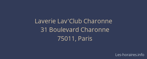 Laverie Lav'Club Charonne