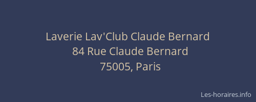 Laverie Lav'Club Claude Bernard
