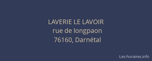 LAVERIE LE LAVOIR