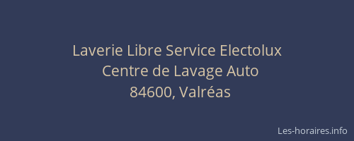 Laverie Libre Service Electolux