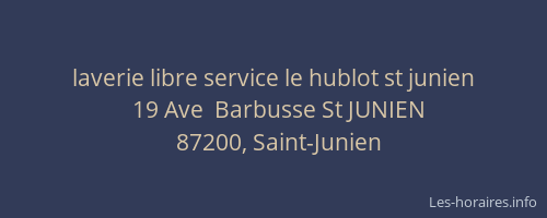 laverie libre service le hublot st junien