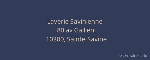 Laverie Savinienne