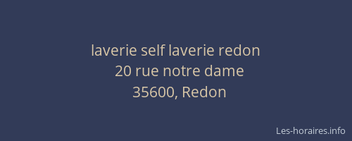 laverie self laverie redon